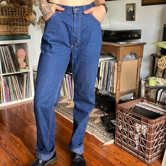 💀 SOLD 💀 Vintage 70s Levi's Plowboy Straight Leg High Waisted Jeans ~ Size 29 - Picture 2 of 9